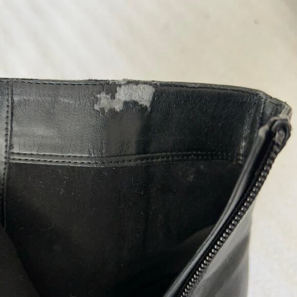 Sam Edelman Women Leather Bootie Shoes Stiletto 4” Heel Black Open Toe Size 7.5” - Picture 7 of 8